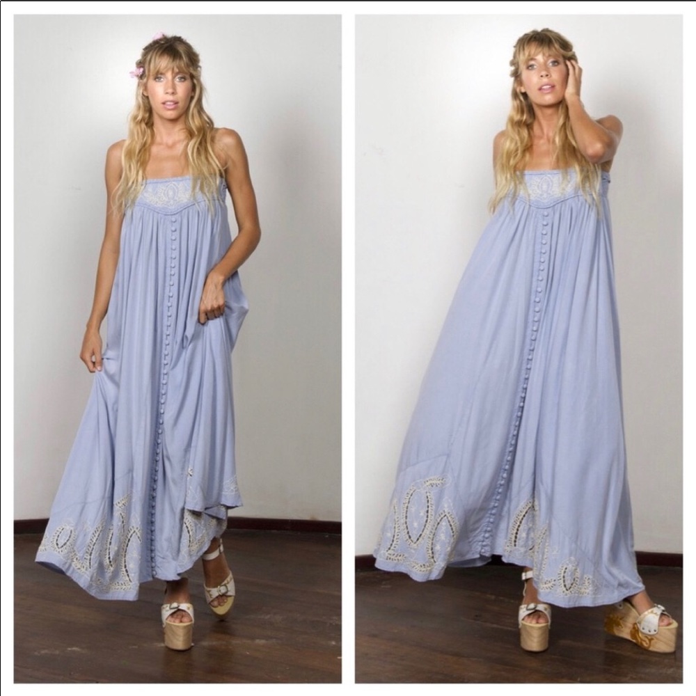 Fillyboo Maternity Blue Strapless Dress/Maxi Skirt